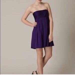 Alice + Olivia purple strapless mini dress